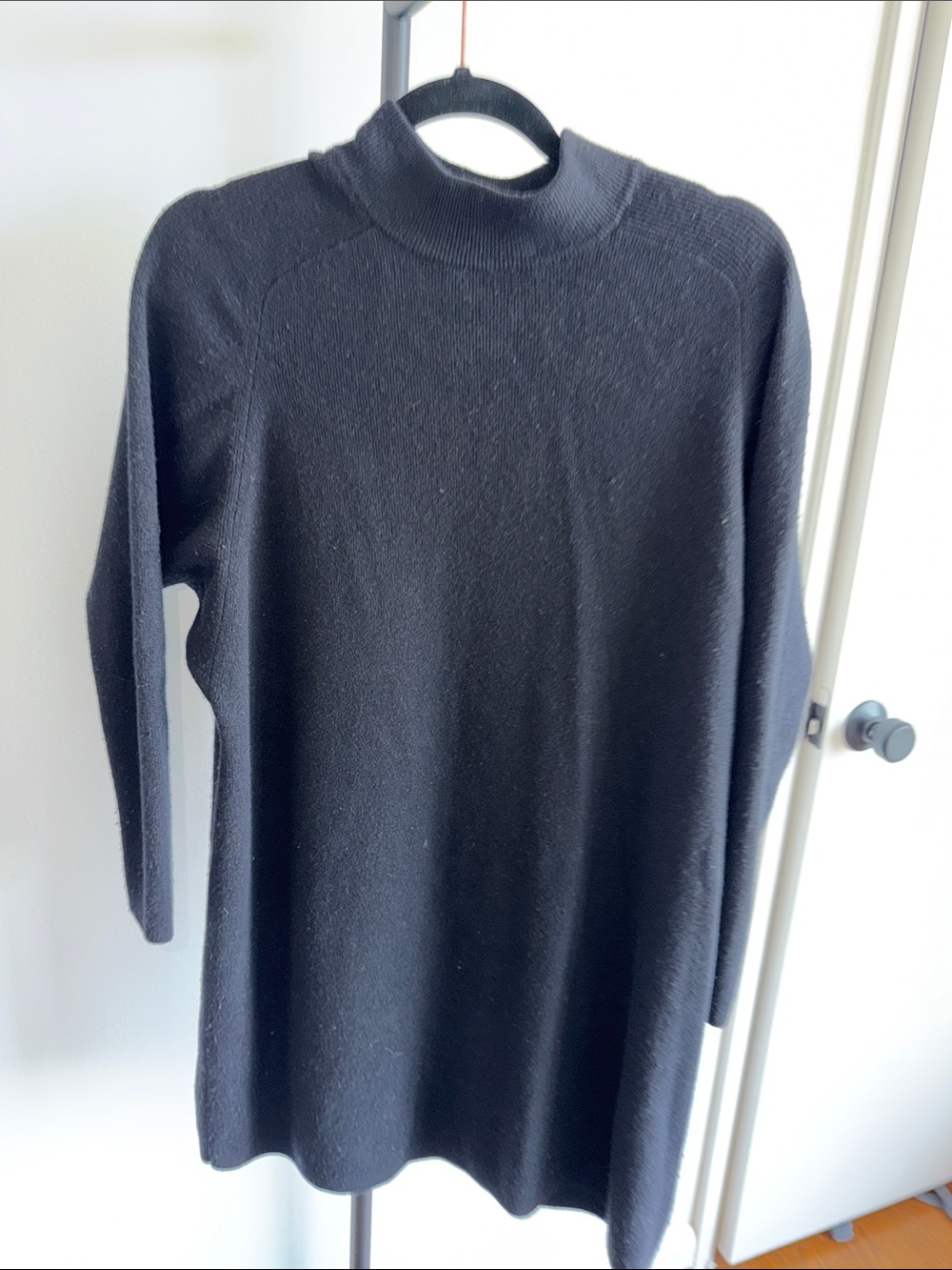 HATCH Kendall Black Merino Wool Maternity Sweater Dress Size 2